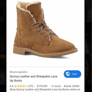 NWOT ugg “quincy” (combat) boots